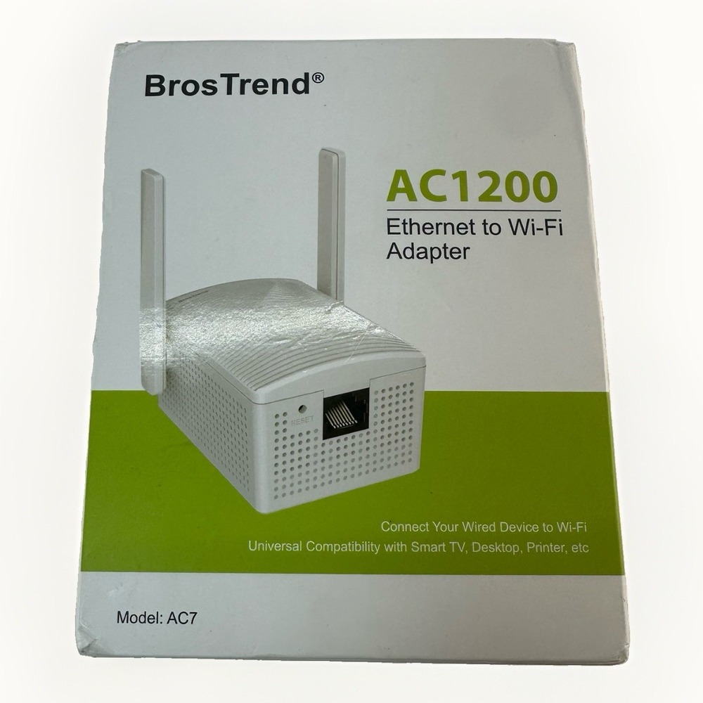 BrosTrend AC1200 AC7 Ethernet to WiFi Adapter Dual Band Wireless Bridge